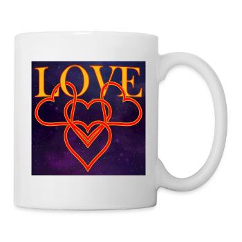 LOVE 4 Hearts - Universum - Tasse - Weiß - Rechts