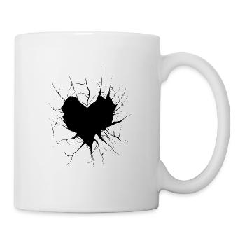 Embedded heart - Mug - white - Right