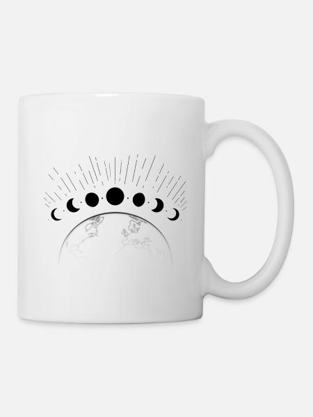 Schwarzer Mondzyklus - Tasse - Weiß