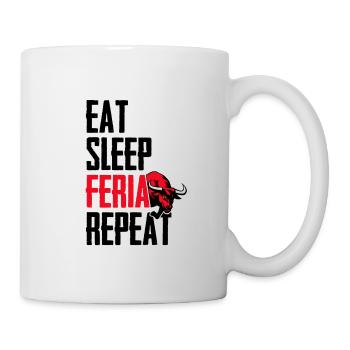 Eat sleep feria repeat - Mug - white - Right