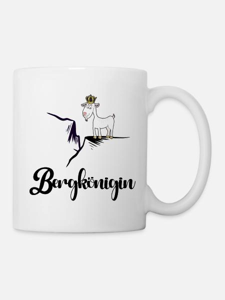 bergwandern servus alpin bergkönigin - Tasse - Weiß