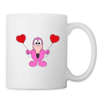 FLAMINGO - LIEBE - LOVE - VERLIEBT - TIERISCH - Tasse - Weiß - Rechts