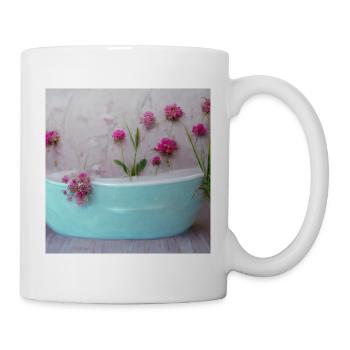 Blumen in der Badewanne Pink Beautiful - Tasse - Weiß - Rechts