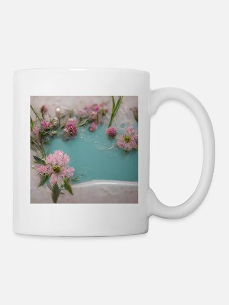 Flowers in the bathtub Pink Beautiful III - Mug - white