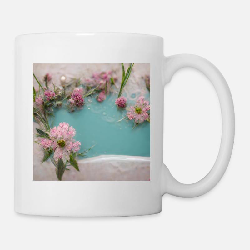Fleurs dans la baignoire Pink Beautiful III - Mug blanc - blanc