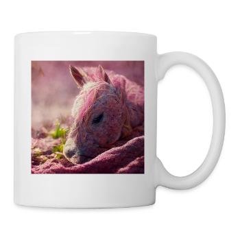 Bébé cheval couché sur le sol Rosa III - Mug blanc - blanc - Droite