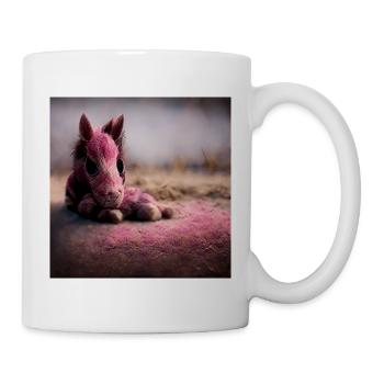 Bébé cheval couché sur le sol Rosa IV - Mug blanc - blanc - Droite