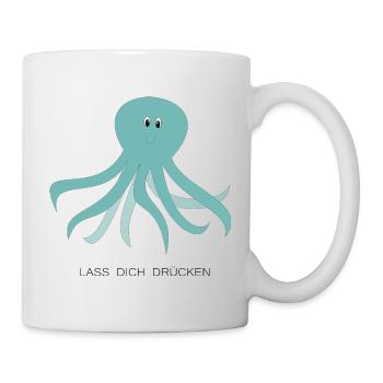 Lass dich drücken - Tasse - Weiß - Rechts