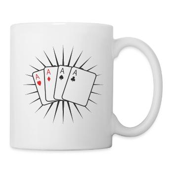 Poker - 4 aces Coat of Arms - Mug blanc - blanc - Droite