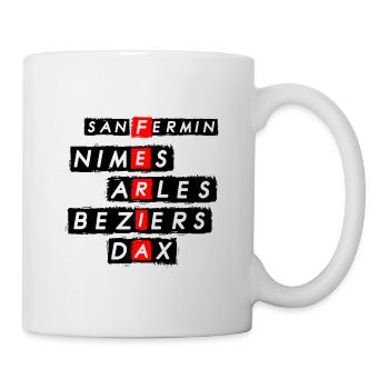 FERIA style mots croisés - Mug blanc - blanc - Droite