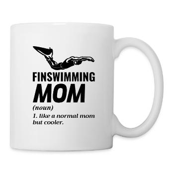 Finswimming Mom Swimming Swimmer Swim Water sport - Mug - white - Right