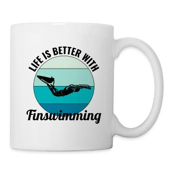 Finswimming Swimming Swimmer Swim Water sport - Mug - white - Right