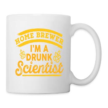 Home Brewer I'm A Drunk Scientist Retro Funny - Mug - white - Right