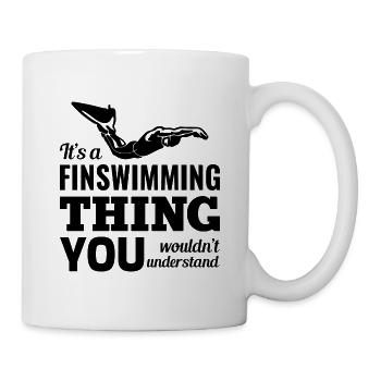 Finswimming Swimming Swimmer Swim Water sport - Mug - white - Right