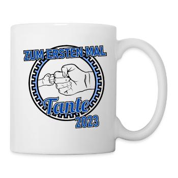 Zum ersten Mal Tante 2023 Geschenkidee - Tasse - Weiß - Rechts