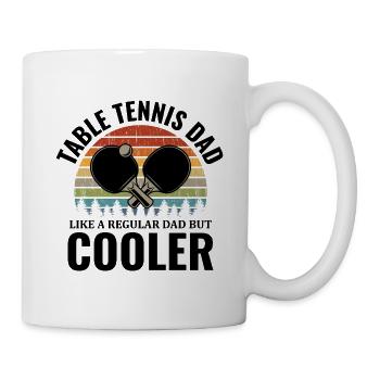 Tischtennis Tischtennis Papa Paddel Vatertag - Tasse - Weiß - Rechts