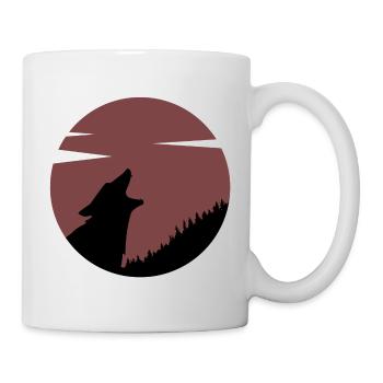 Das Wolfsrudel blutrot - Tasse - Weiß - Rechts