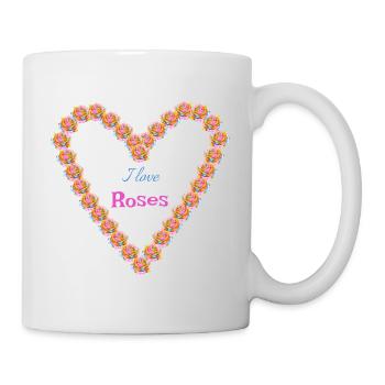 I love roses T-Shirt - Mug blanc - blanc - Droite