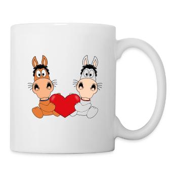 PFERDE - PFERD - HERZ - LIEBE - LOVE - REITEN - Tasse - Weiß - Rechts