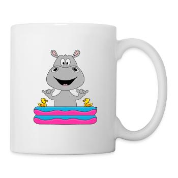 NILPFERD - POOL - PLANSCHBECKEN - SHAKA - TIER - Tasse - Weiß - Rechts