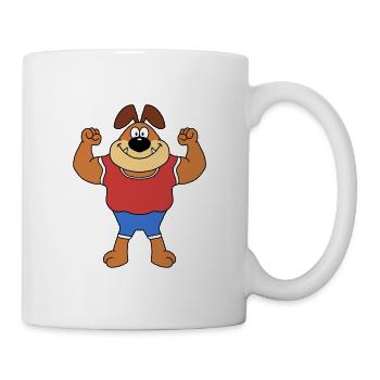 HUND - MUSKELN - FITNESS - SPORT - TRAINING - Tasse - Weiß - Rechts