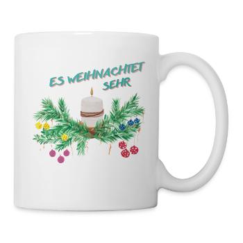 Weihnachten - Tannenbaum - Weihnachtsmann Feiertag - Tasse - Weiß - Rechts