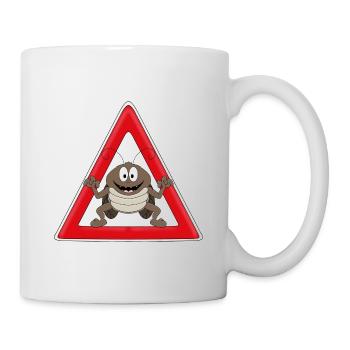 ACHTUNG KAKERLAKE - KÜCHENSCHABE - TIERISCH - FUN - Tasse - Weiß - Rechts
