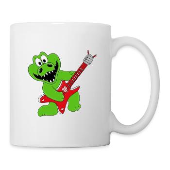 KROKODIL - GITARRE - MUSIKER - MUSK - TIER - Tasse - Weiß - Rechts