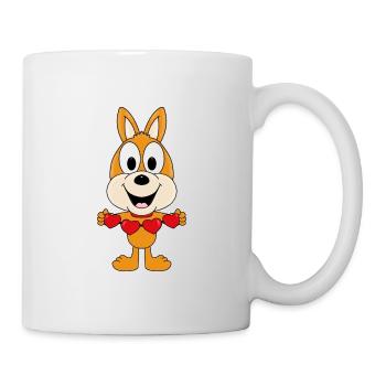 KÄNGURU - LIEBE - LOVE - TIER - KIND - BABY - Tasse - Weiß - Rechts