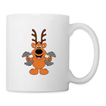 REH - FITNESS - BODYBUILDING - SPORT - HANTELN - Tasse - Weiß - Rechts