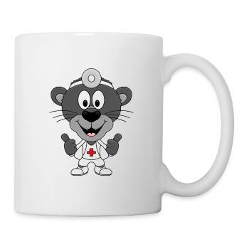 TIERARZT - ARZT - DOCTOR - PANTHER - TIERISCH - Tasse - Weiß - Rechts