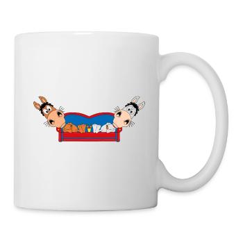 PFERD - PONYS - SOFA - PAUSE - RELAXEN - CHILLEN - Tasse - Weiß - Rechts