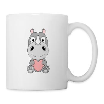 NASHORN - HERZ - LIEBE - LOVE - TIER - KIND - BABY - Tasse - Weiß - Rechts