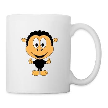 SCHWARZES SCHAF - TIER - TIERISCH - GUT - SUPER - Tasse - Weiß - Rechts