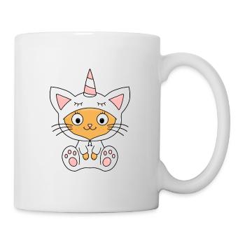 EINHORNKATZE - KATZE - EINHORN - BABY - KIND - Tasse - Weiß - Rechts