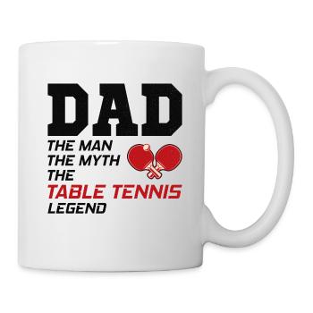 Tischtennisplatte Tischtennis Spieler Papa Vatertag - Tasse - Weiß - Rechts