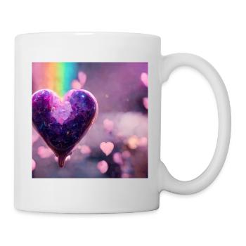Purple Rainbow Heart - Mug - white - Right