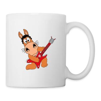 PFERD - PONY - GITARRE - MUSIKISTRUMENT - MUSIKER - Tasse - Weiß - Rechts