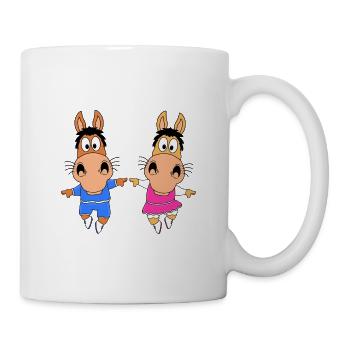PFERD - PONYS - TANZEN - LIEBE - TANZPAAR - LOVE - Tasse - Weiß - Rechts