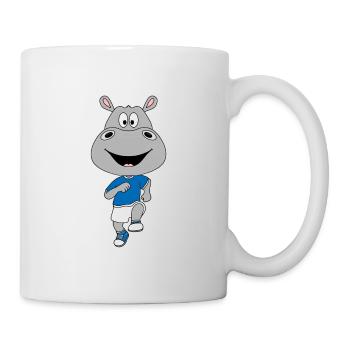 LAUFEN - JOGGEN - SPORT - MARATHON - NILPFERD - Tasse - Weiß - Rechts