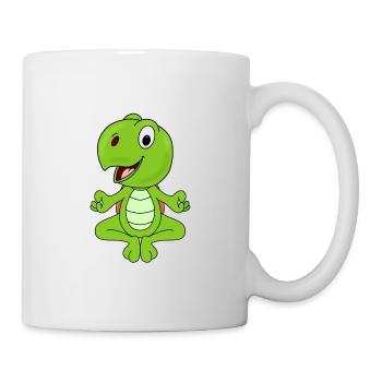 YOGA - PILATES - SCHILDKRÖTE - TIERISCH - TIER - Tasse - Weiß - Rechts