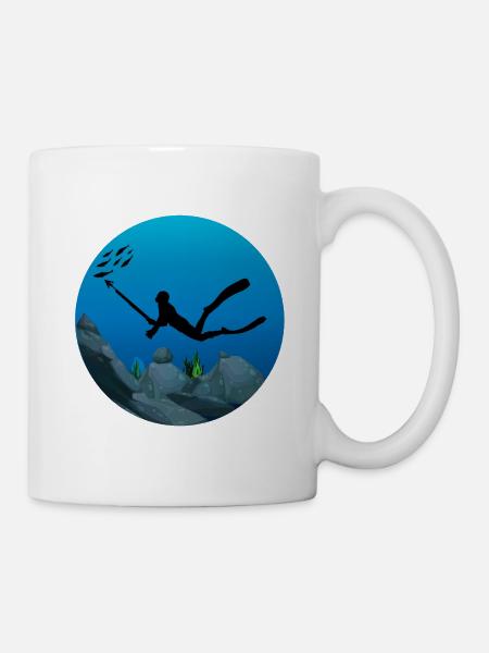Speerfischen Speerfischen Speerfischen Angeln - Tasse - Weiß