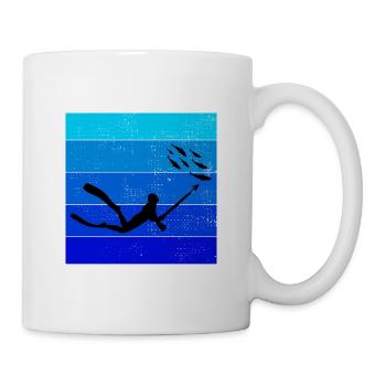 Speerfischen Speerfischen Speerfischer Fischen - Tasse - Weiß - Rechts