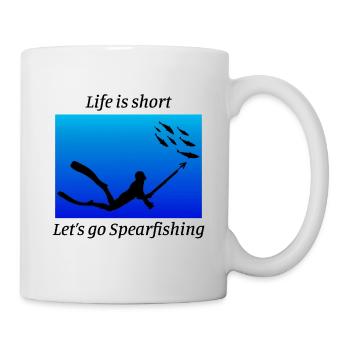 Speerfischen Speerfischen Speerfischer Fischen - Tasse - Weiß - Rechts