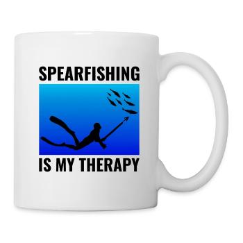 Speerfischen Speerfischen Speerfischer Fischen - Tasse - Weiß - Rechts