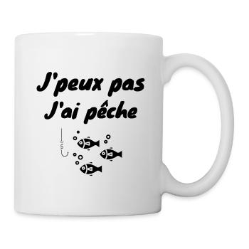 J'peux pas j'ai pêche - Mug blanc - blanc - Droite