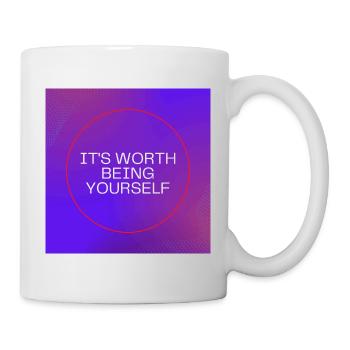 Cela vaut la peine d’être vous-même - Mug blanc - blanc - Droite