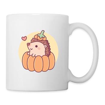 Süßer kleiner Igel im Kürbis - Tasse - Weiß - Rechts