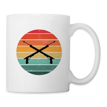 Speerfischen Speerfischen Vintage Retro - Tasse - Weiß - Rechts