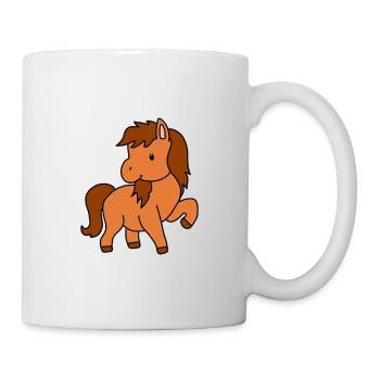 PONY - PFERD - REITEN - REITERIN - TIER - Tasse - Weiß - Rechts
